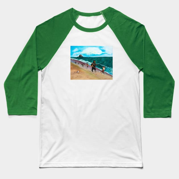 Beach Day! Baseball T-Shirt by Jahna Vashti